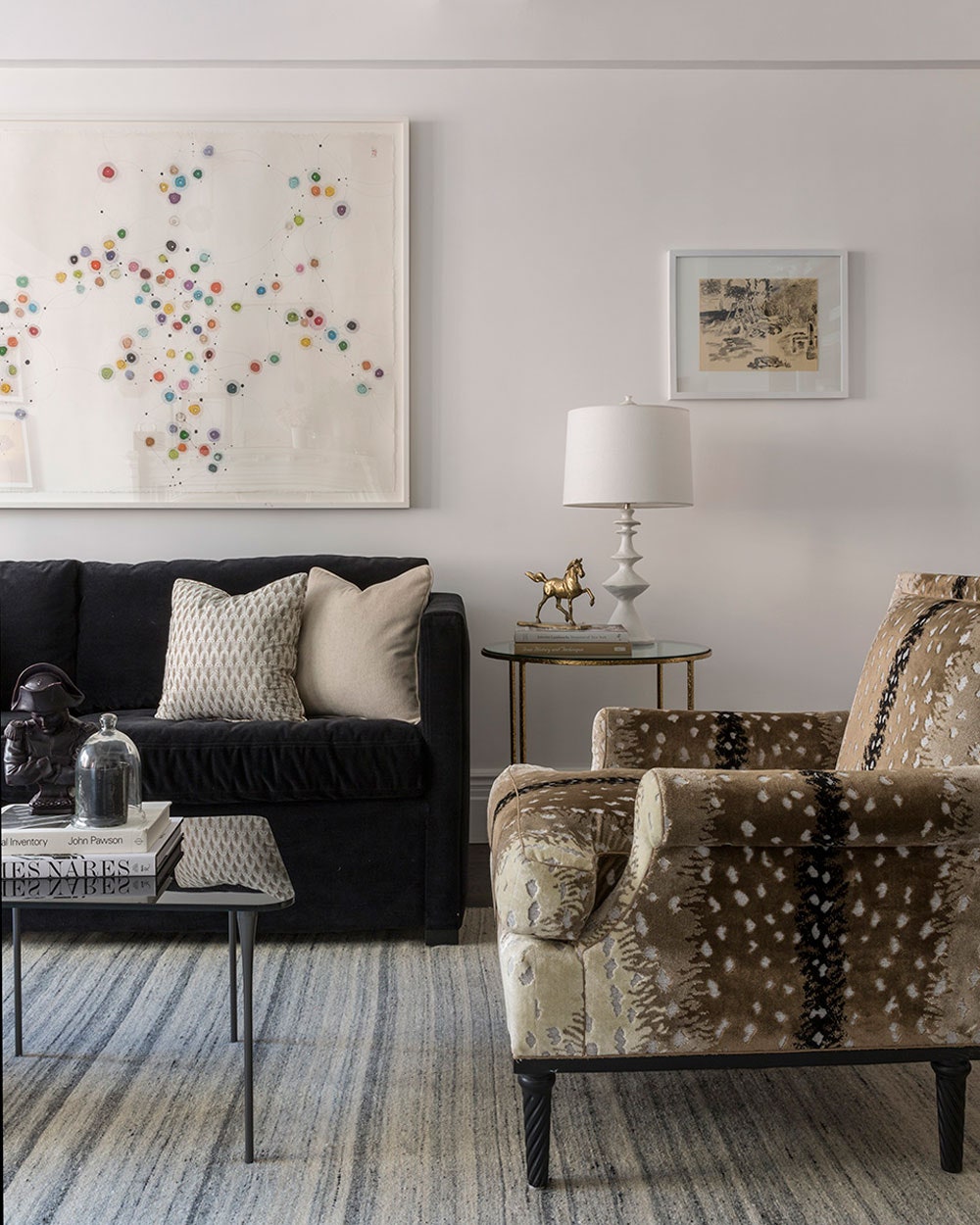 A view of designer Bennett Leifer's living room in New York