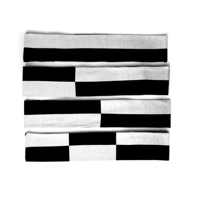 A black and white scarf