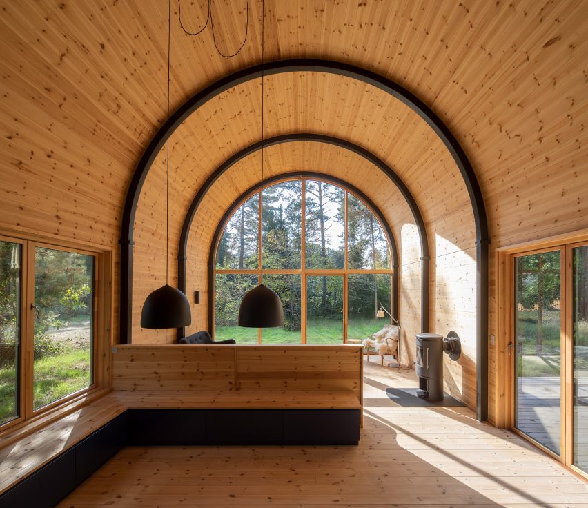 Vibo Tværveh cabin in Nykøbing Sjælland, Denmark, by Valbæk Brørup Architects