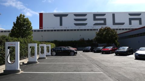In its prior life, this Tesla factory in Fremont, California was a General Motors and Toyota plant.