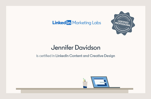 LinkedIn content certificate